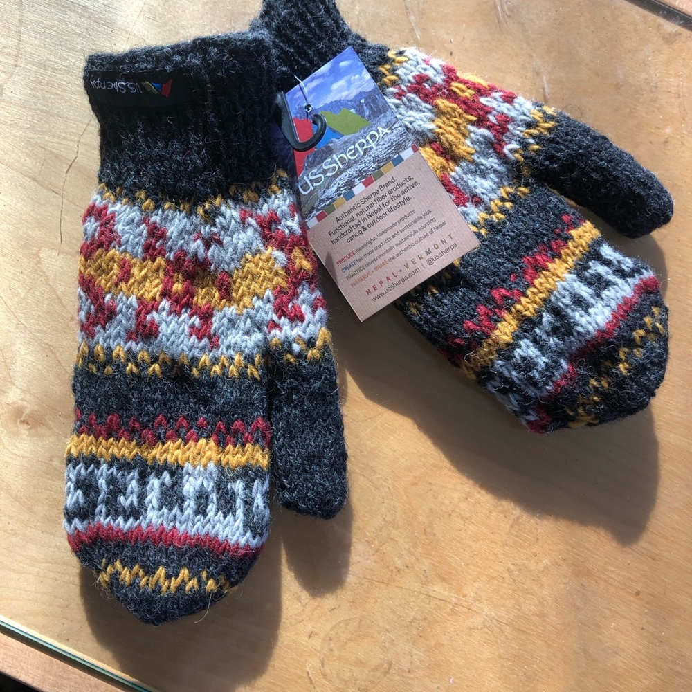Wool mittens
